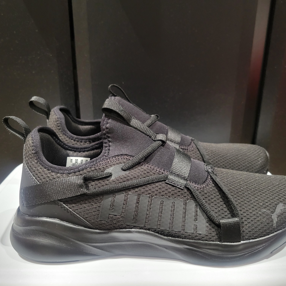 PUMA Men's Black Slip-On Athletic Sneakers